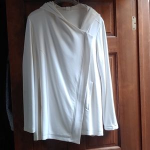 Helmut Lang Cream Zip Hooded Jacket L Villious